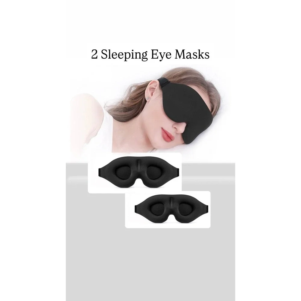 YIVIEW Sleeping Eye Masks 2pcs-Complete Light Blocking 3D Sleeping Eye Masks - Picture 1 of 10